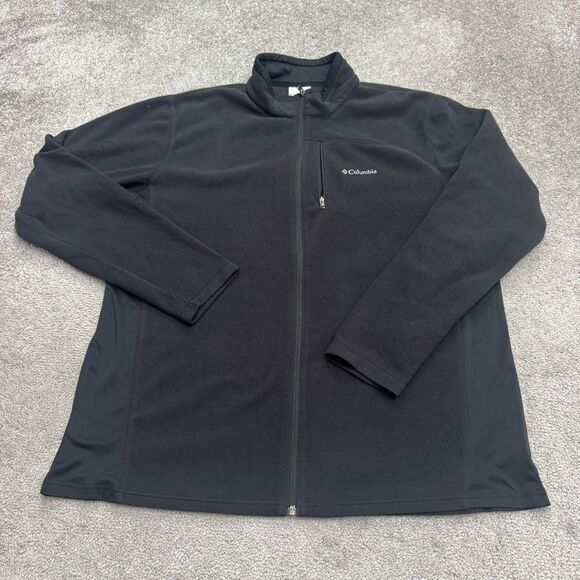 Columbia Fast Trek Fleece Soft Shell Jacket Men Large XL Full Zip Outdoor Hiking - Picture 1 of 11
